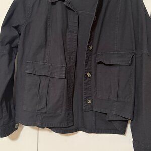 Anthropologie Cropped Canvas Jacket Size XL